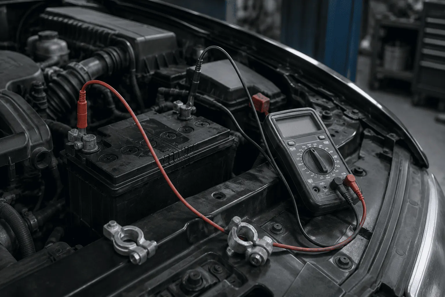 Car Battery Service being carried out at Prime Lube in Surrey, BC
