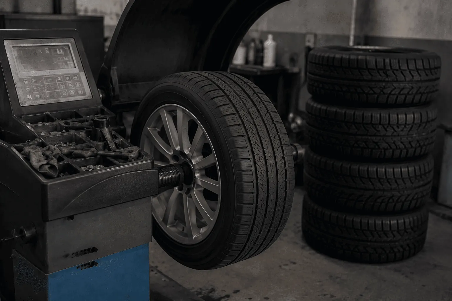 Seasonal tire changeover at Prime Lube in Surrey, BC